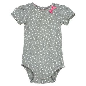 Baby Girl Clothes Simple Joy Carter's 18 Months Gray White Polka Dot Bodysuit